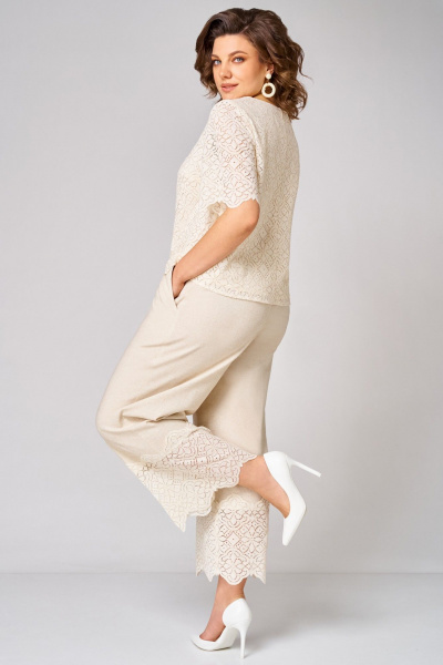 Блуза, брюки Мишель стиль 1362 бежевый - фото 6