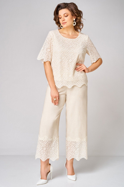 Блуза, брюки Мишель стиль 1362 бежевый - фото 2