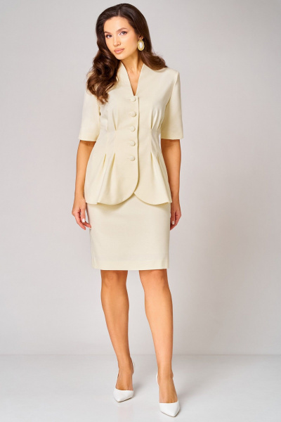 Жакет, юбка Мишель стиль 1363 сливочное_масло - фото 4