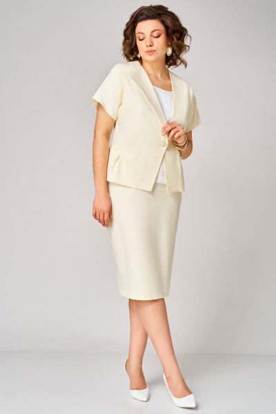 Жакет, топ, юбка Мишель стиль 1367 сливочное_масло - фото 10