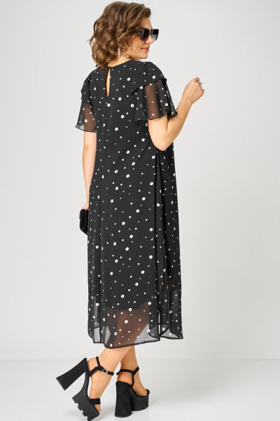 Платье EVA GRANT 7116А черный_горох - фото 14