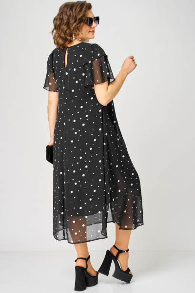 Платье EVA GRANT 7116А черный_горох - фото 12