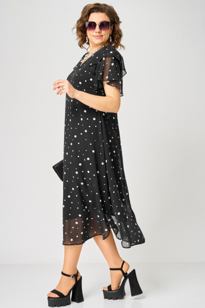 Платье EVA GRANT 7116А черный_горох - фото 10