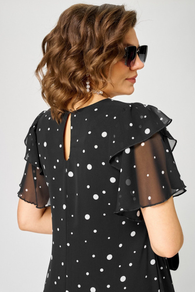Платье EVA GRANT 7116А черный_горох - фото 7