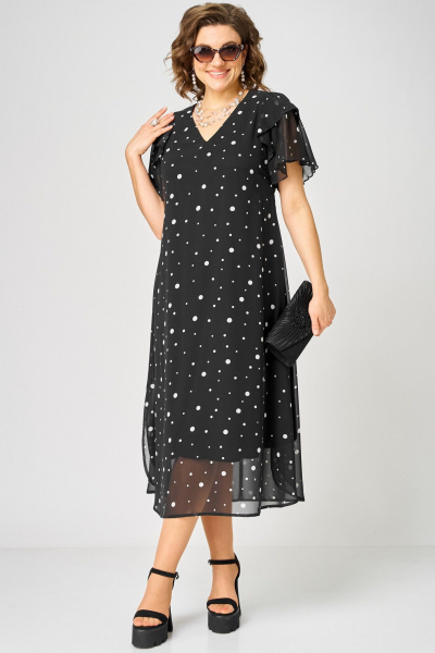 Платье EVA GRANT 7116А черный_горох - фото 2