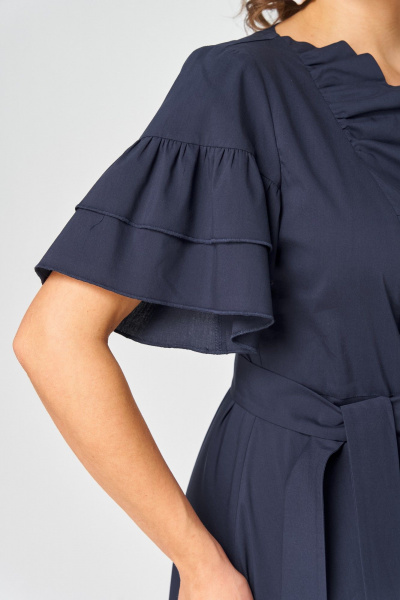 Платье, пояс EVA GRANT 7181Р темно-синий - фото 12