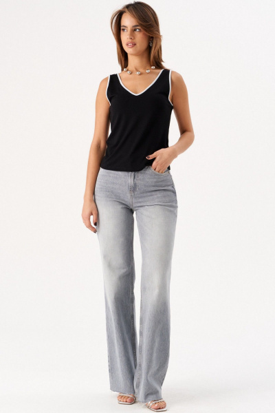 Жилет Romgil РП0058-ВИ4 черный,жемчужный-серый - фото 5