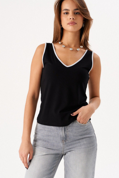 Жилет Romgil РП0058-ВИ4 черный,жемчужный-серый - фото 1