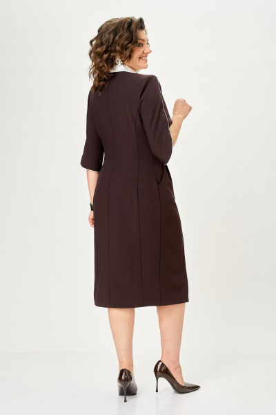 Платье ANASTASIA MAK 1308 корич. - фото 7