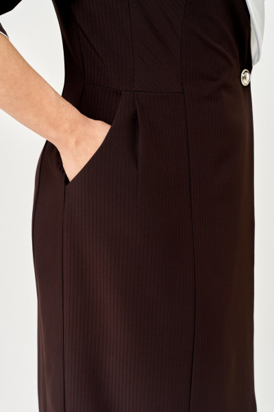 Платье ANASTASIA MAK 1308 корич. - фото 10