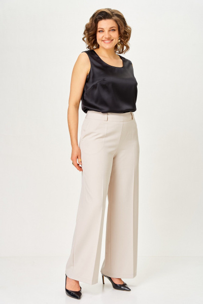 Брюки, жакет ANASTASIA MAK 1277 бежевый - фото 10