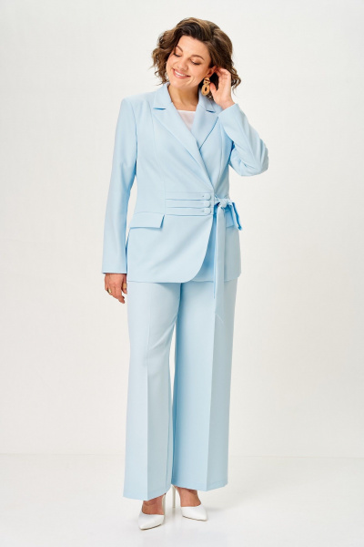 Брюки, жакет ANASTASIA MAK 1277 голубой - фото 3