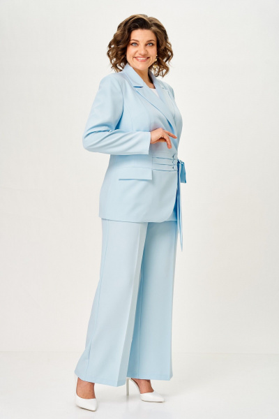 Брюки, жакет ANASTASIA MAK 1277 голубой - фото 2