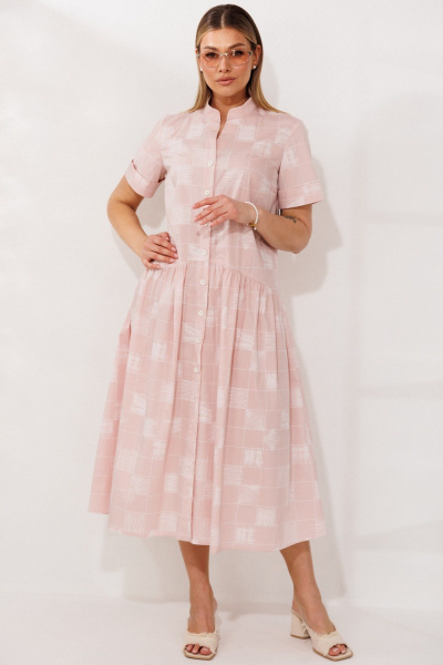 Платье Мода Юрс 26-2981 розовый - фото 2