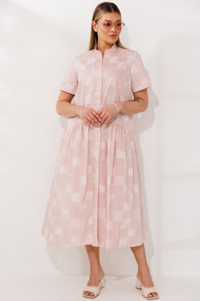 Платье Мода Юрс 26-2981 розовый - фото 1