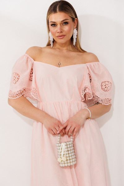 Платье Мода Юрс 26-2980 пудра - фото 12