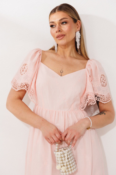 Платье Мода Юрс 26-2980 пудра - фото 9