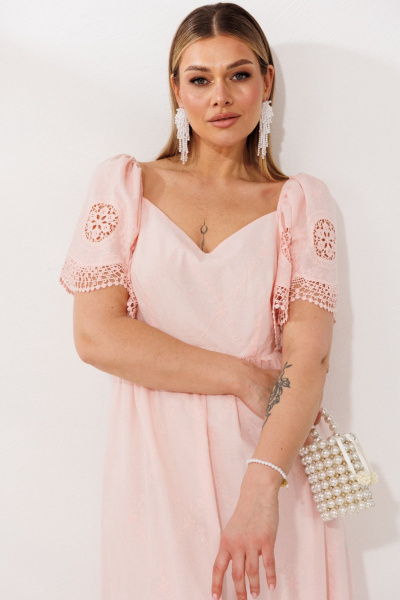 Платье Мода Юрс 26-2980 пудра - фото 4