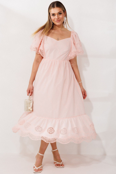 Платье Мода Юрс 26-2980 пудра - фото 2