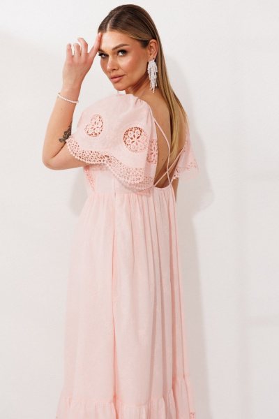 Платье Мода Юрс 26-2980 пудра - фото 7