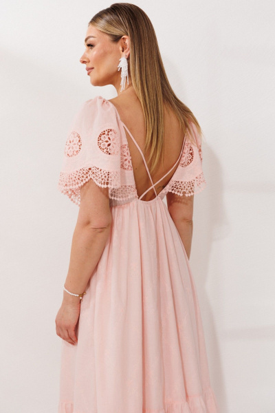 Платье Мода Юрс 26-2980 пудра - фото 6