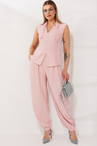 Брюки, жилет Мода Юрс 26-2978 пудра - фото 4