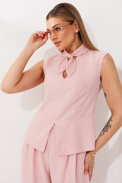 Брюки, жилет Мода Юрс 26-2978 пудра - фото 6