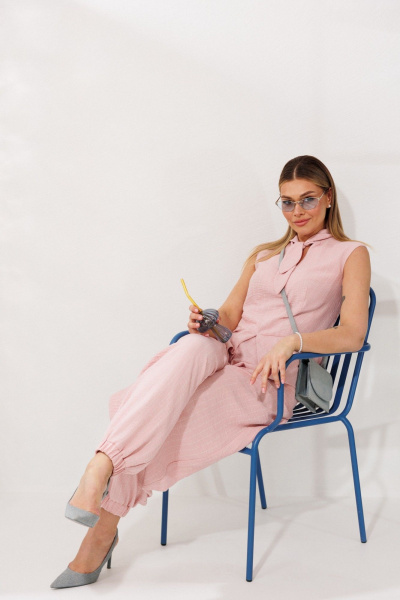 Брюки, жилет Мода Юрс 26-2978 пудра - фото 10