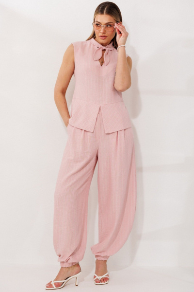 Брюки, жилет Мода Юрс 26-2978 пудра - фото 2