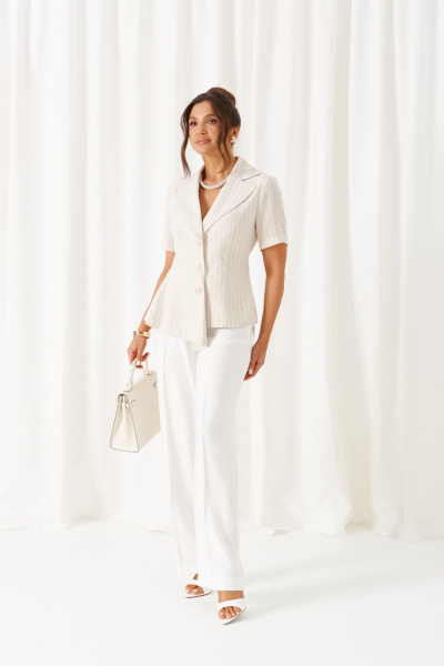 Брюки, жакет Beautiful&Free 6445 молочно-песочный - фото 3