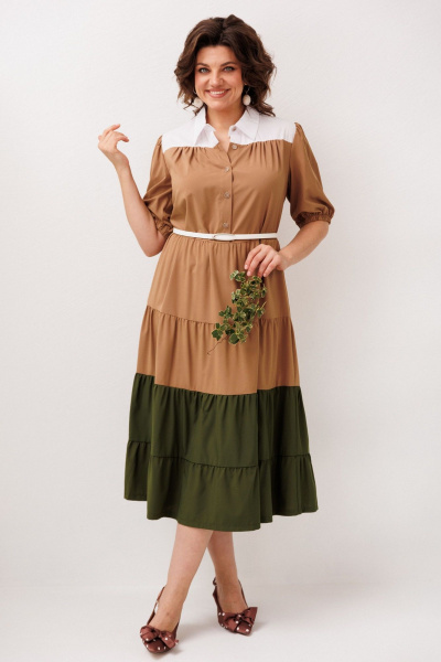 Платье Anelli 1847 овсяное-печенье - фото 8