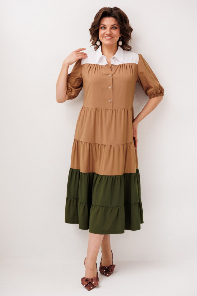 Платье Anelli 1847 овсяное-печенье - фото 7