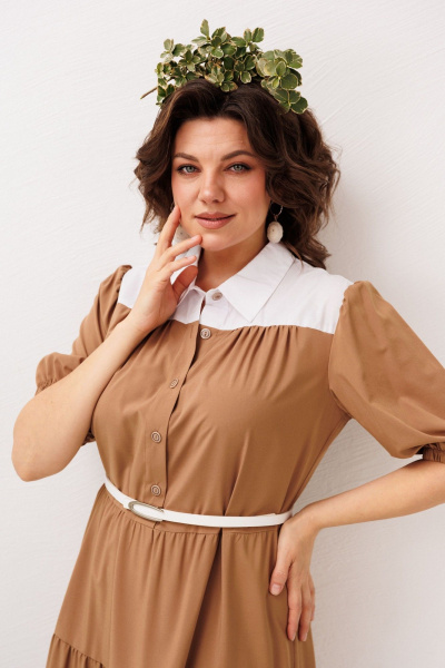 Платье Anelli 1847 овсяное-печенье - фото 6