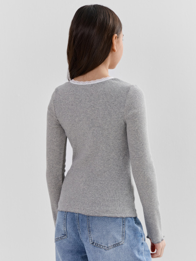 Лонгслив Mark Formelle 127988/25-39832Ц-1 серый_меланж_4425B - фото 2