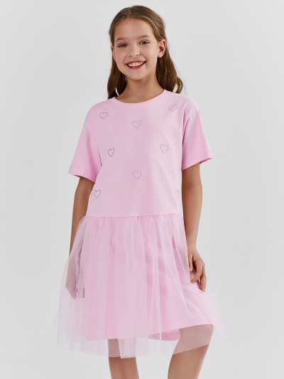 Платье Mark Formelle 157990/25-40962П-16-3 орхидея_печать_1сл_аппликация_из_страз_полочка - фото 1