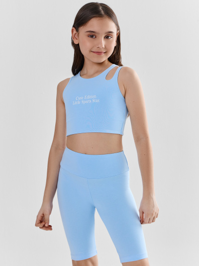 Велосипедки, топ Mark Formelle 397748/25-40443П-5 небо_печать_2_сл_на_пол - фото 1