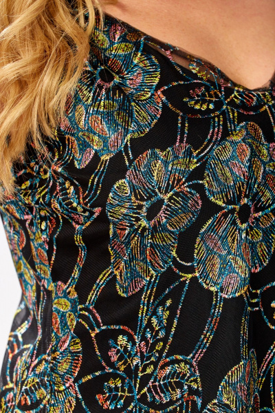 Топ Avenue 0349-3 черный_вышивка - фото 9