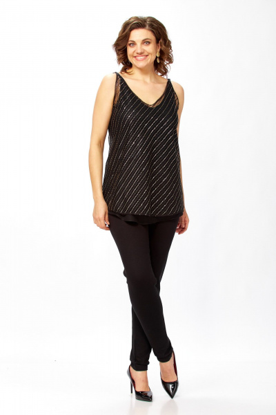 Топ Avenue 0349-5 черный_пайетки - фото 11