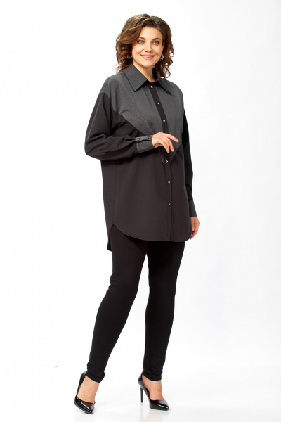 Рубашка Avenue 0353 черный_полоска_черный+белый - фото 11