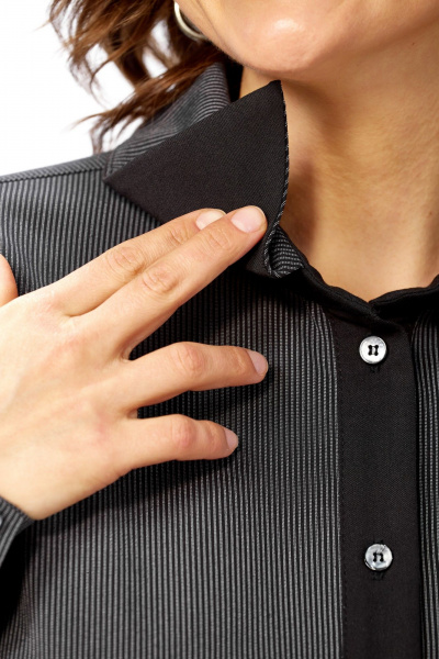 Рубашка Avenue 0353 черный_полоска_черный+белый - фото 10