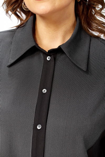 Рубашка Avenue 0353 черный_полоска_черный+белый - фото 9