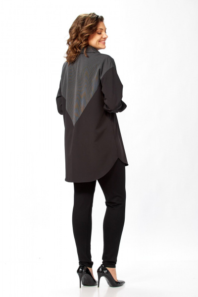 Рубашка Avenue 0353 черный_полоска_черный+белый - фото 5