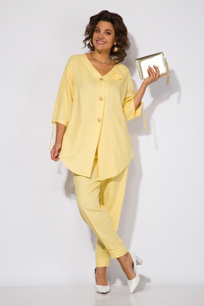 Блуза, брюки Liliana 1450Н желтый-лимонный - фото 1