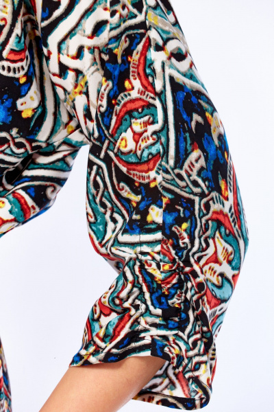 Блуза, брюки Taita plus 2608 абстракция+черный - фото 8