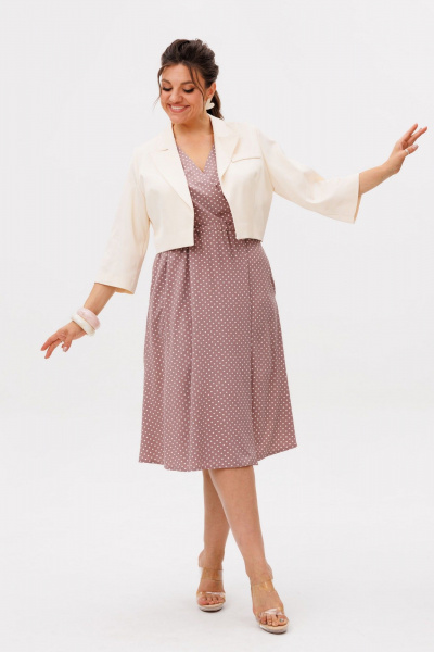 Жакет, платье Anelli 1708 соевое_молоко - фото 15