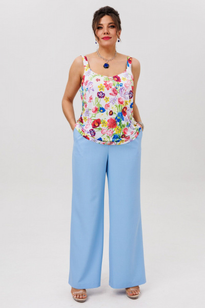Брюки Anelli 1702.1 голубая-гортензия - фото 7