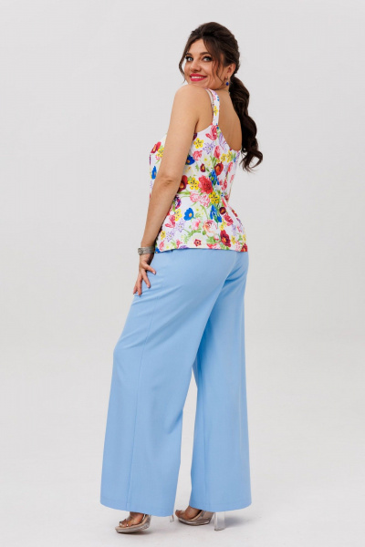 Брюки Anelli 1702.1 голубая-гортензия - фото 2