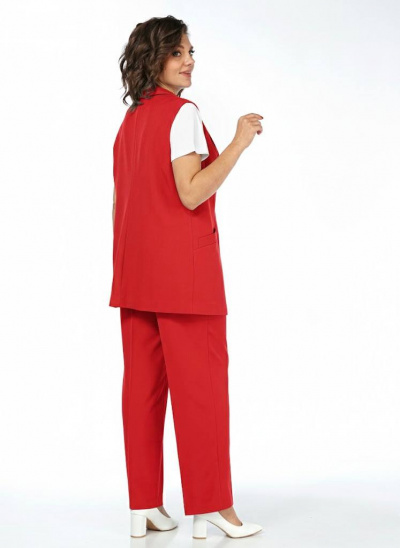 Брюки, жилет Пинск-Стиль 3124 красный - фото 10