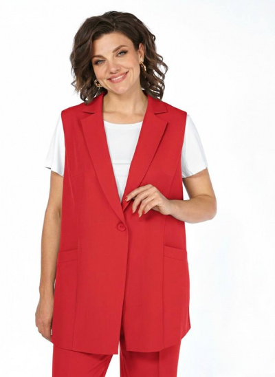 Брюки, жилет Пинск-Стиль 3124 красный - фото 11