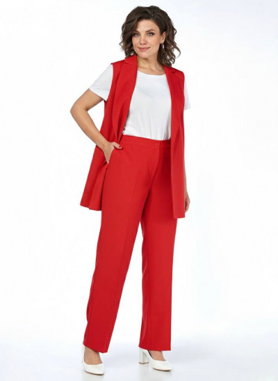 Брюки, жилет Пинск-Стиль 3124 красный - фото 17